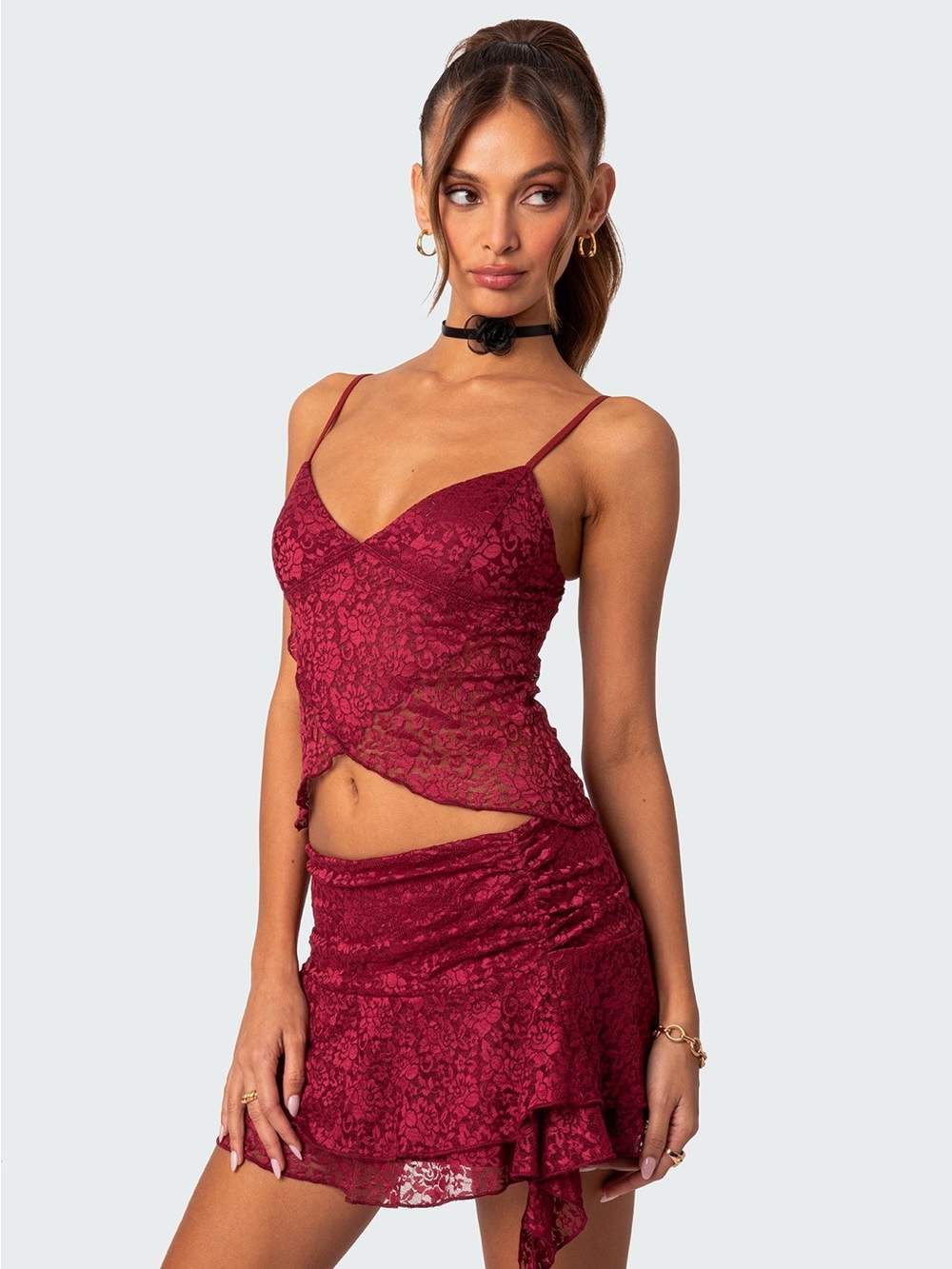Deep red going out top